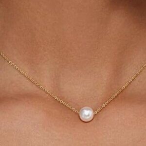 Single Pearl Adjustable Necklace